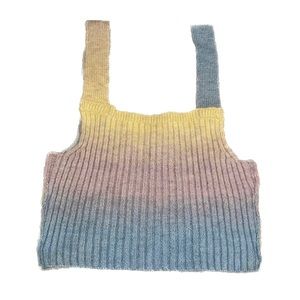 Knit rainbow tank
